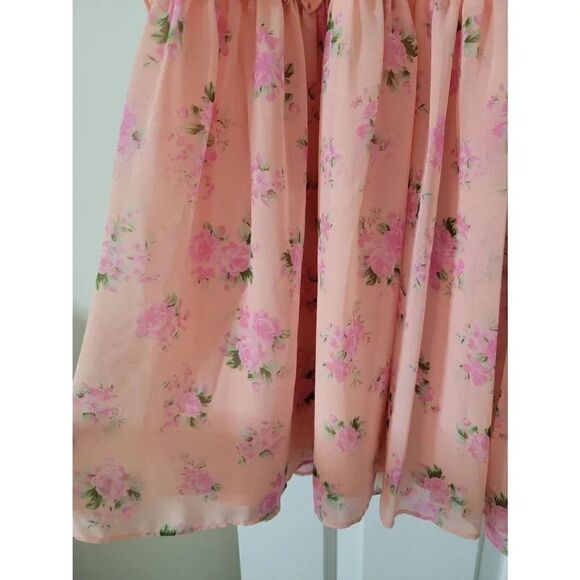 LoveShackFancy X Target Fleur Floral Pink Melon Midi Dress 4 NWT - Picture 7 of 9